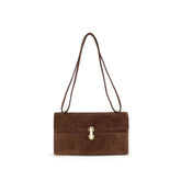 Savette Brown Calf Leather Bos Taurus Shoulder Bag